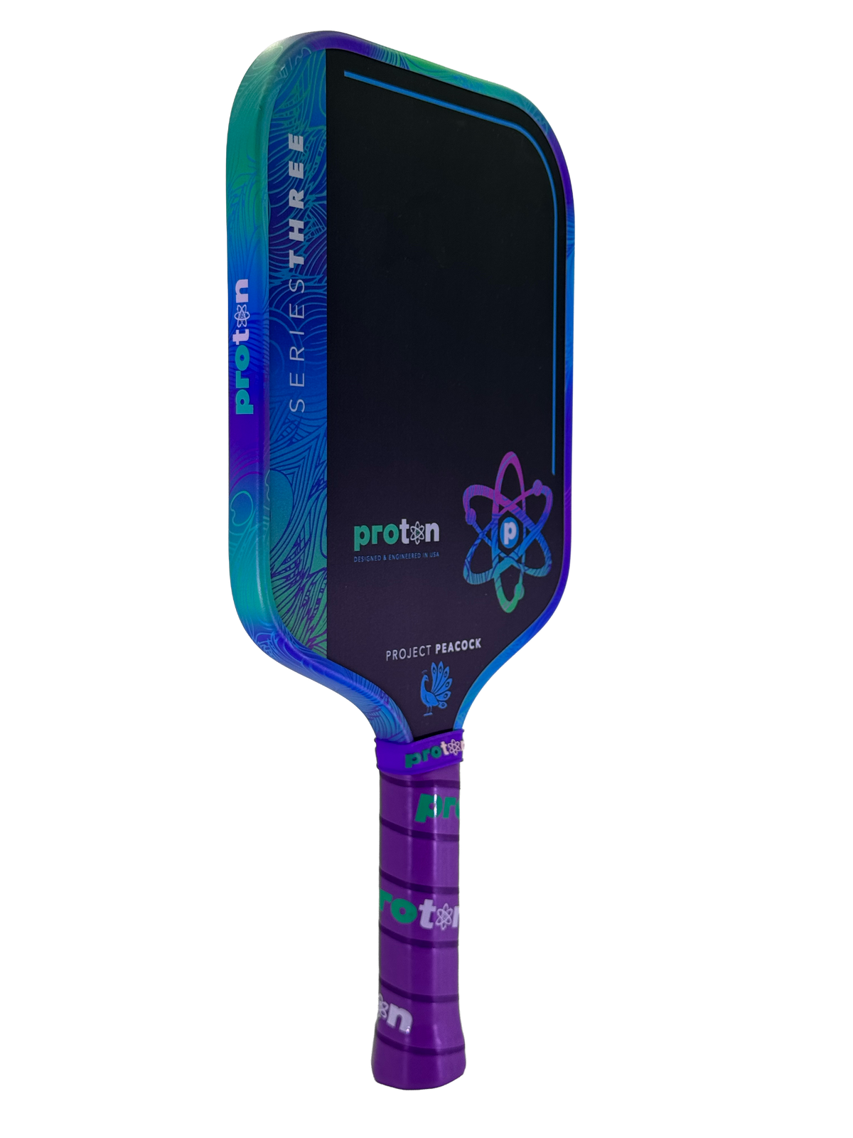 Proton Series Three Project Peacock 13mm Elongated Pickleball Paddle