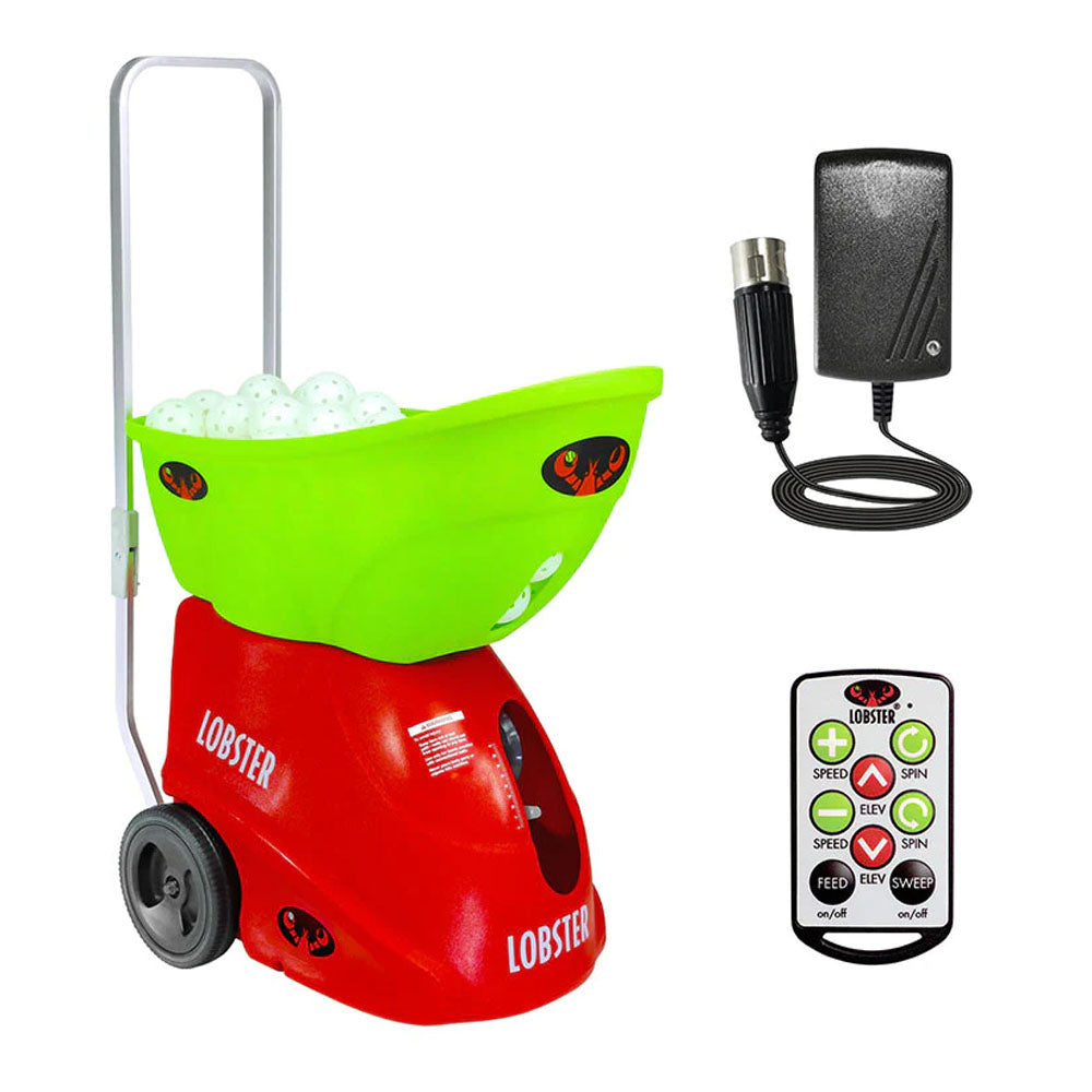 The Pickle Ball Machine by Lobster, practice dinks, lobs and overheads with this ball machine