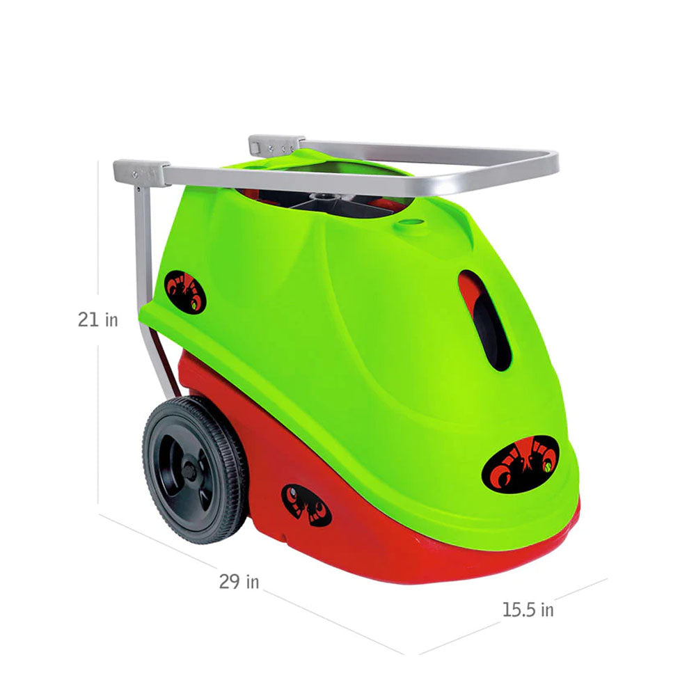 Lobster Pickle Champion Ball Machine with handle folded down